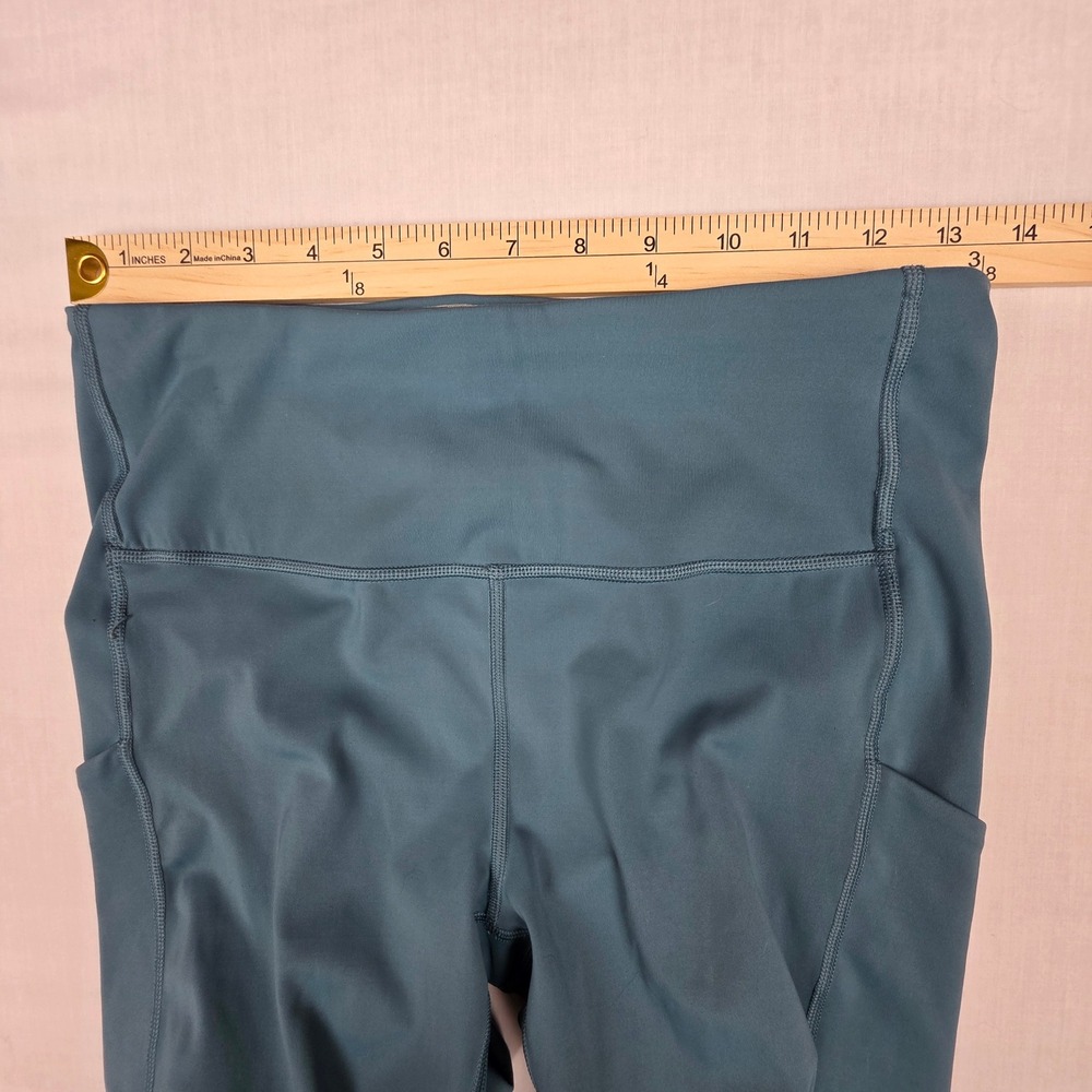 Athleta Ultimate Stash Pocket 9" Biker Shorts M Teal Womens High Rise Athletic - Picture 4 of 8